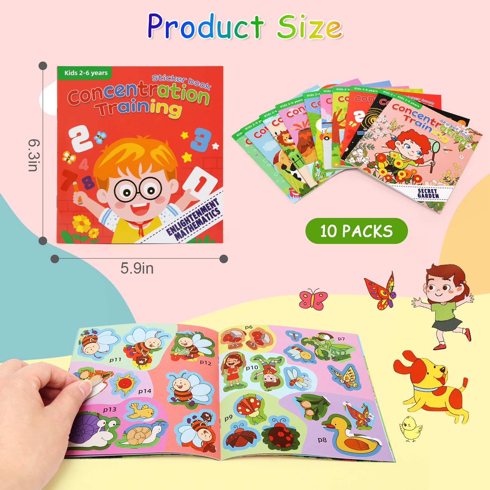100 Adesivi Per Bambini – Set Regalo Rosso, Blu, Verde – Stickers Riutilizzabili Per Tazze, Cancelleria, Feste - 4