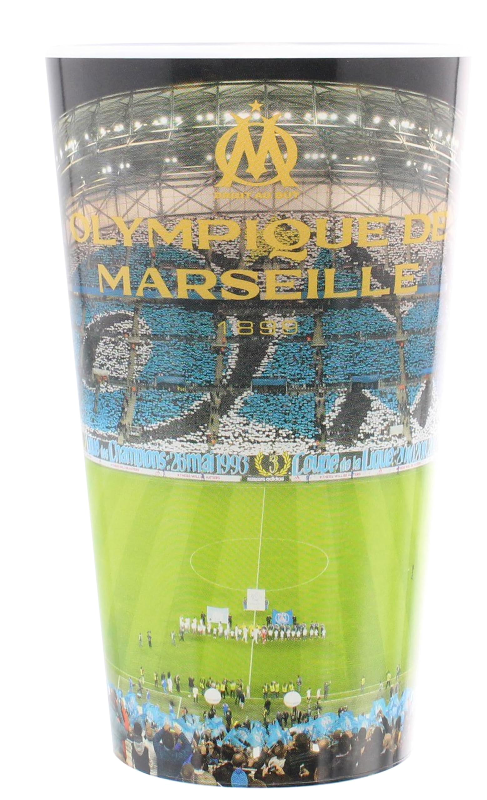 OLYMPIQUE DE MARSEILLE 2 x Verre gobelet éco cup 600 ml OM - Collection officielle Fabriqué en France
