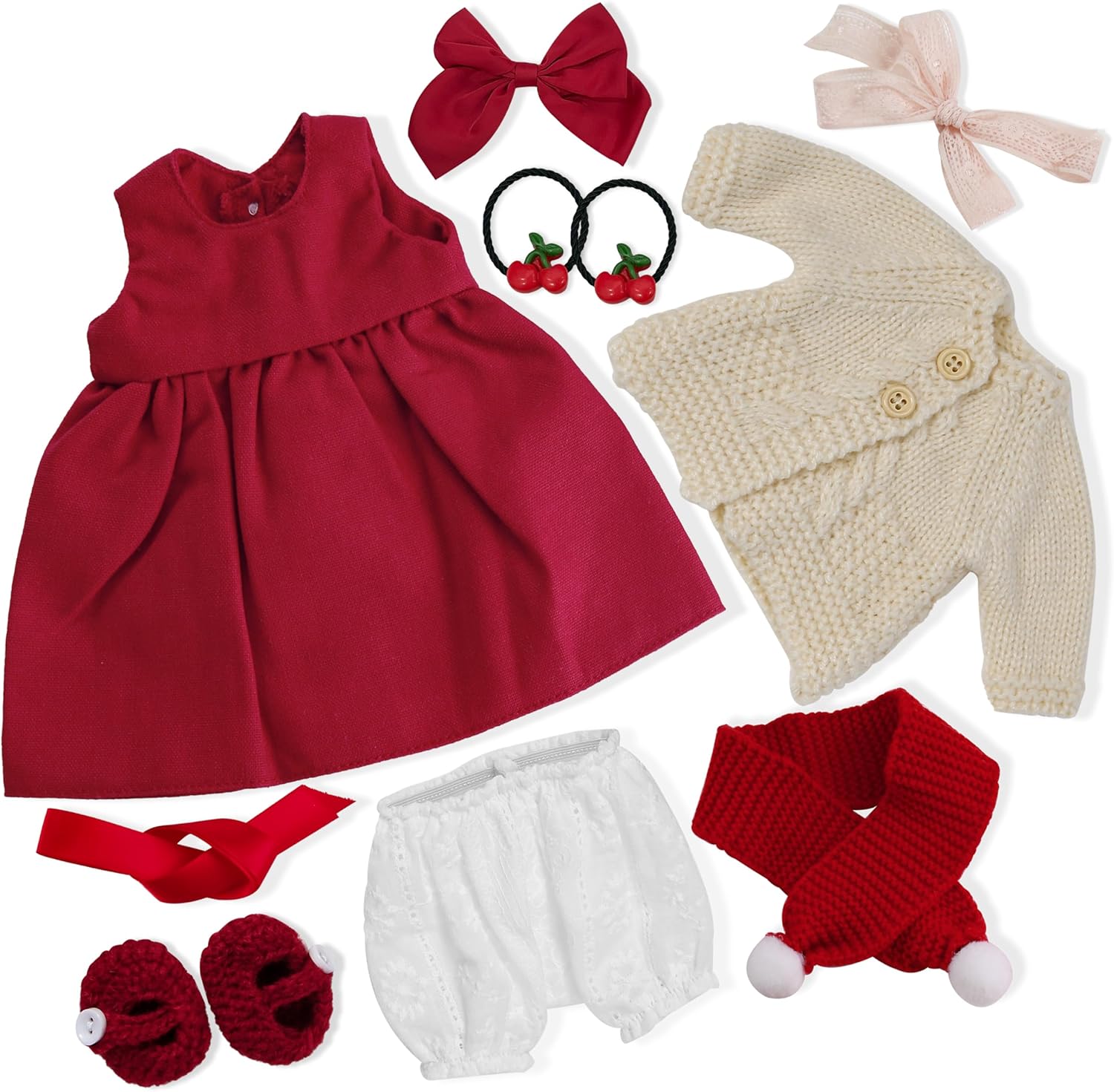 BlissfulPixie 12 inch Clothing Set Handmade Waldorf Doll Clothes with Beautiful Box for Girl Birthday Present-April's Clothes Accessories