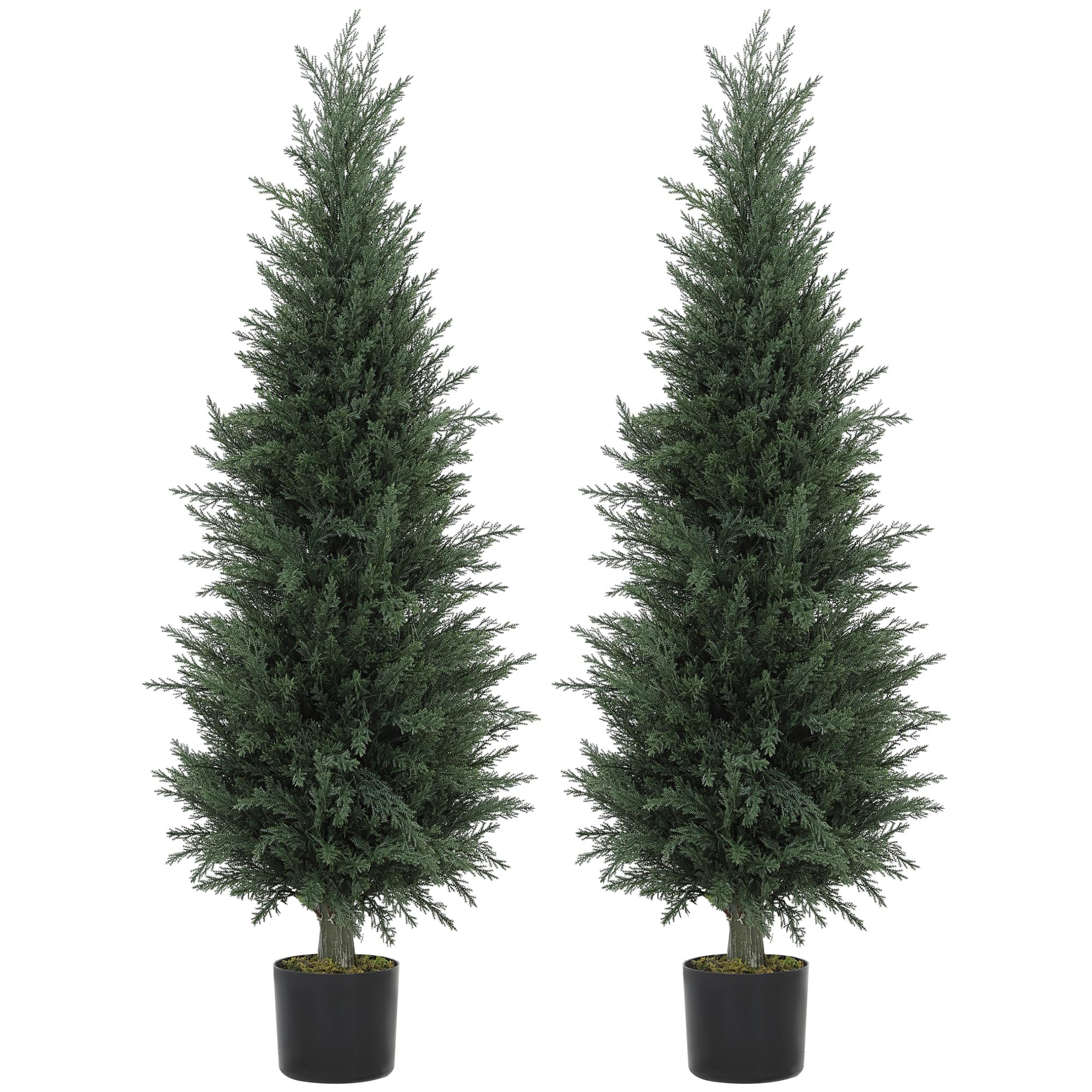 Portland Artificial Cypress Plant - 120cm - Green - 2 Pack