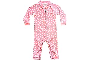 weVSwe Baby Girl Toddler Rash Guard Swimsuit | Protective Sun Bathing Suit