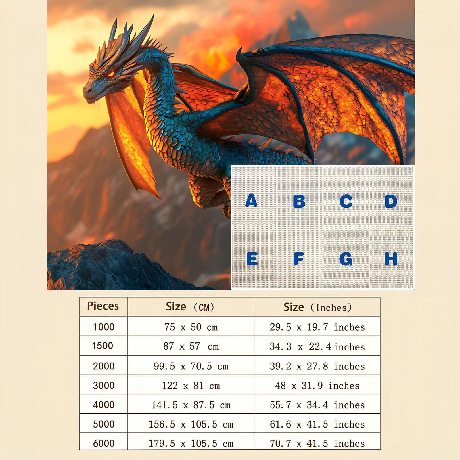 drago sogno-2 Puzzle 2000 Pezzi per Adulti, Puzzle in Legno - Collezione Classica con Poster Incluso - Sfida di Concentrazione e Passatempo Antistress, Gioco Educativo per Famiglia, 99 x 70 cm f0-631