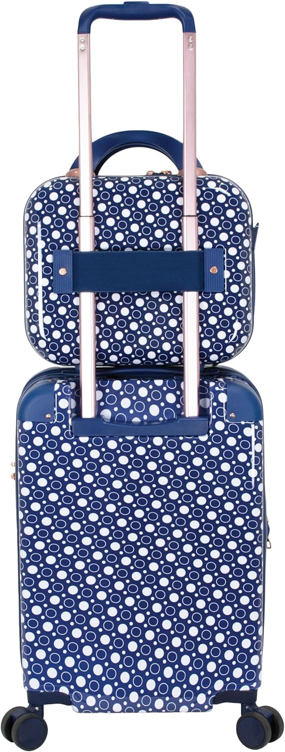 Kids, Tweens, and Girls 4-Piece Spinner Luggage Set – Carry-On Suitcase with Matching Travel Case and Accessory Bags
