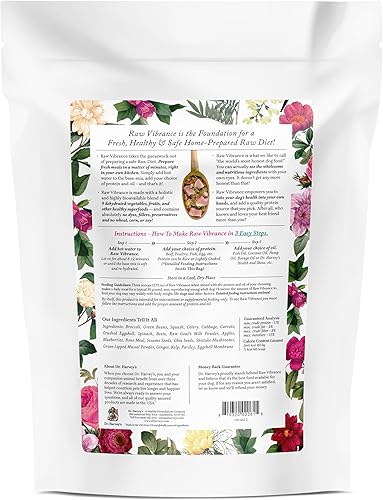 Miniatura 11 de Dr. Harvey's Base deshidratada sin granos Raw Vibrance para alimentos crudos para perros (tamaño de prueba 5.5 onzas)