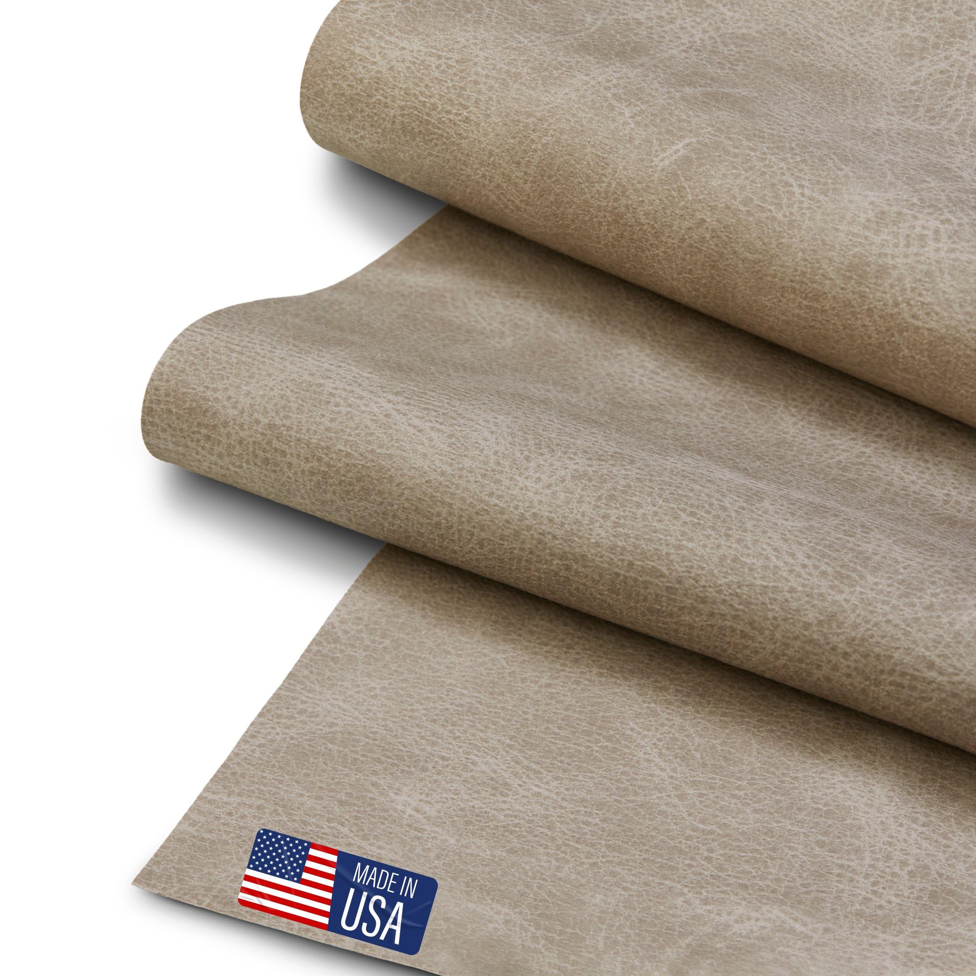 SARANDAVE Faux Leather Fabric Tan