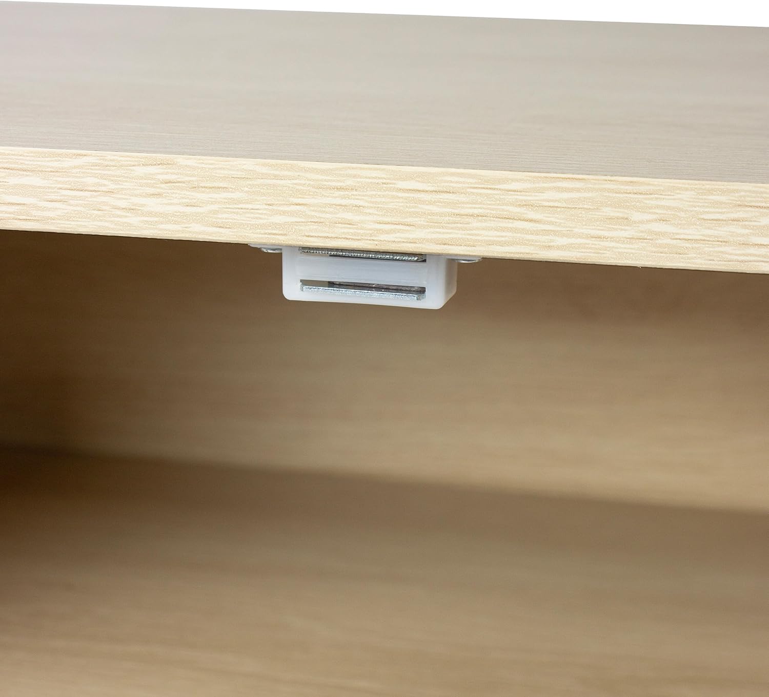 Relaxdays TV Lowboard, 6 Compartments, TV Cabinet up to 60 Inches, HBT 50 x 140 x 40 cm, TV Stand with Cable Management, Natural/White