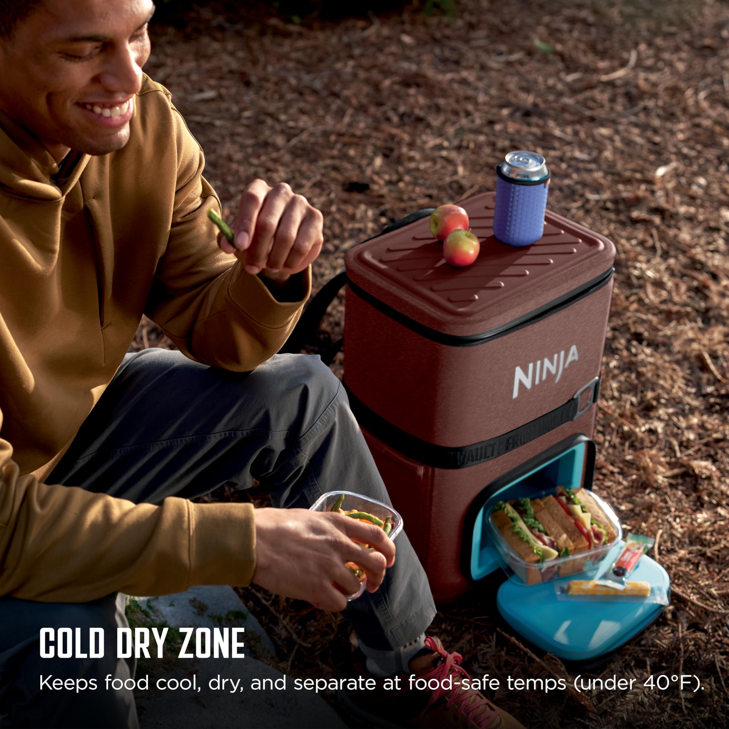 Ninja FrostVault Go 36-Can Backpack Soft Cooler with Cold Dry Zone