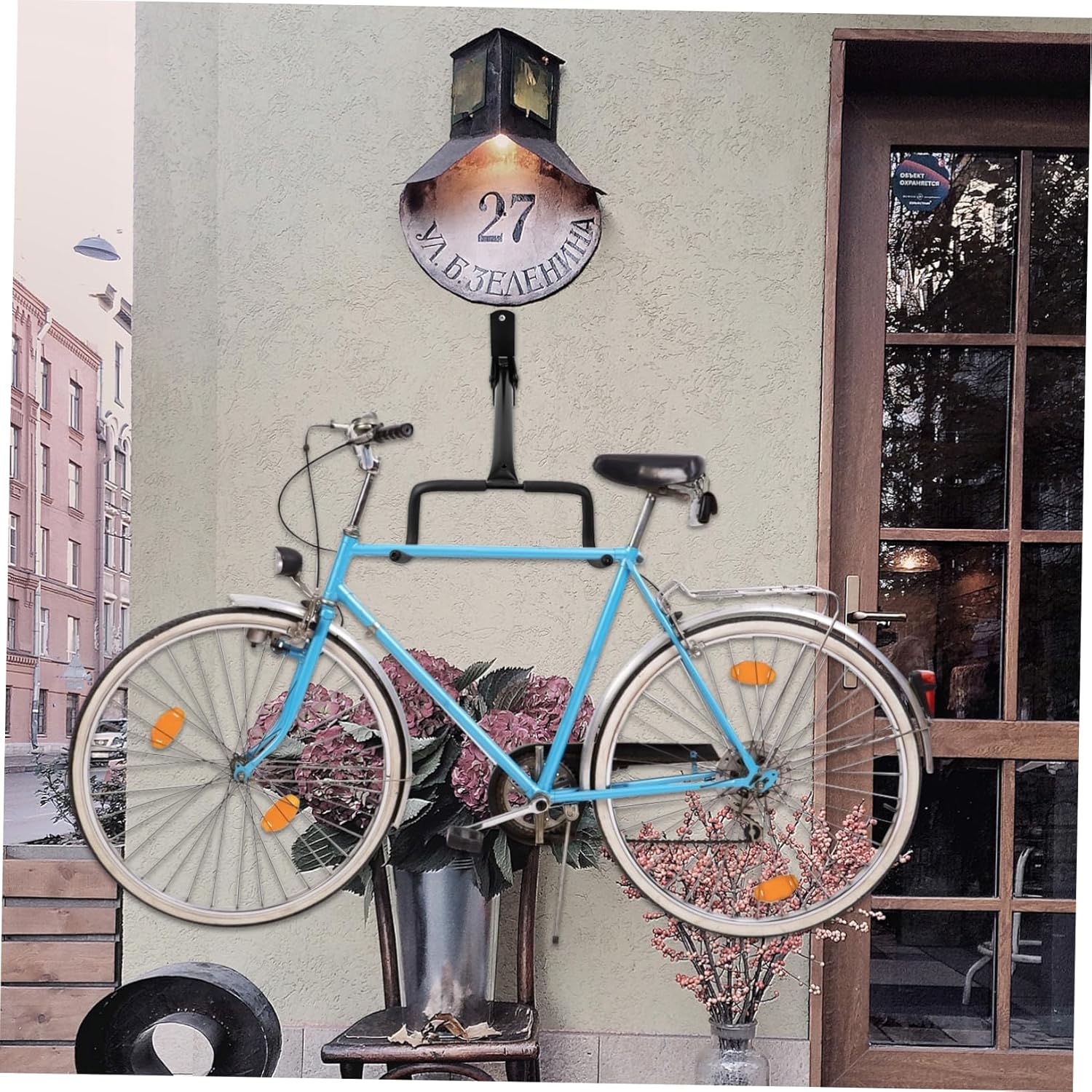 Foldable Bike Wall Hook Durable Bike Storage Holder Easy to Install Wall-Mounted Hanger with Strong Bearing Capacity Black