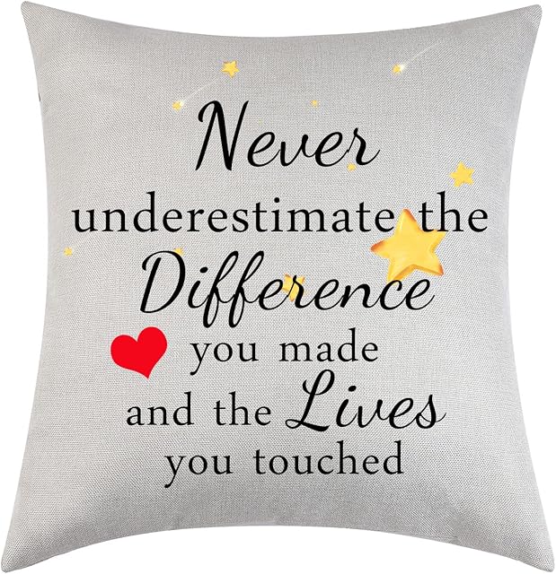 Retirement Gifts for Colleagues Coworker Leaving Gifts Throw Pillow Cover Thank You Cushion Cover for Coworker