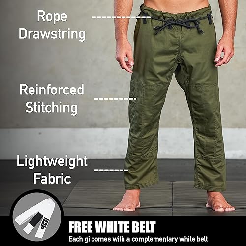 Miniatura 3 de Elite Sports - Kimono para hombres, gi, aprobado por la IBJJF, tela pre-encogida con cinturón para Jiu Jitsu brasileño (ver guía de tallas)