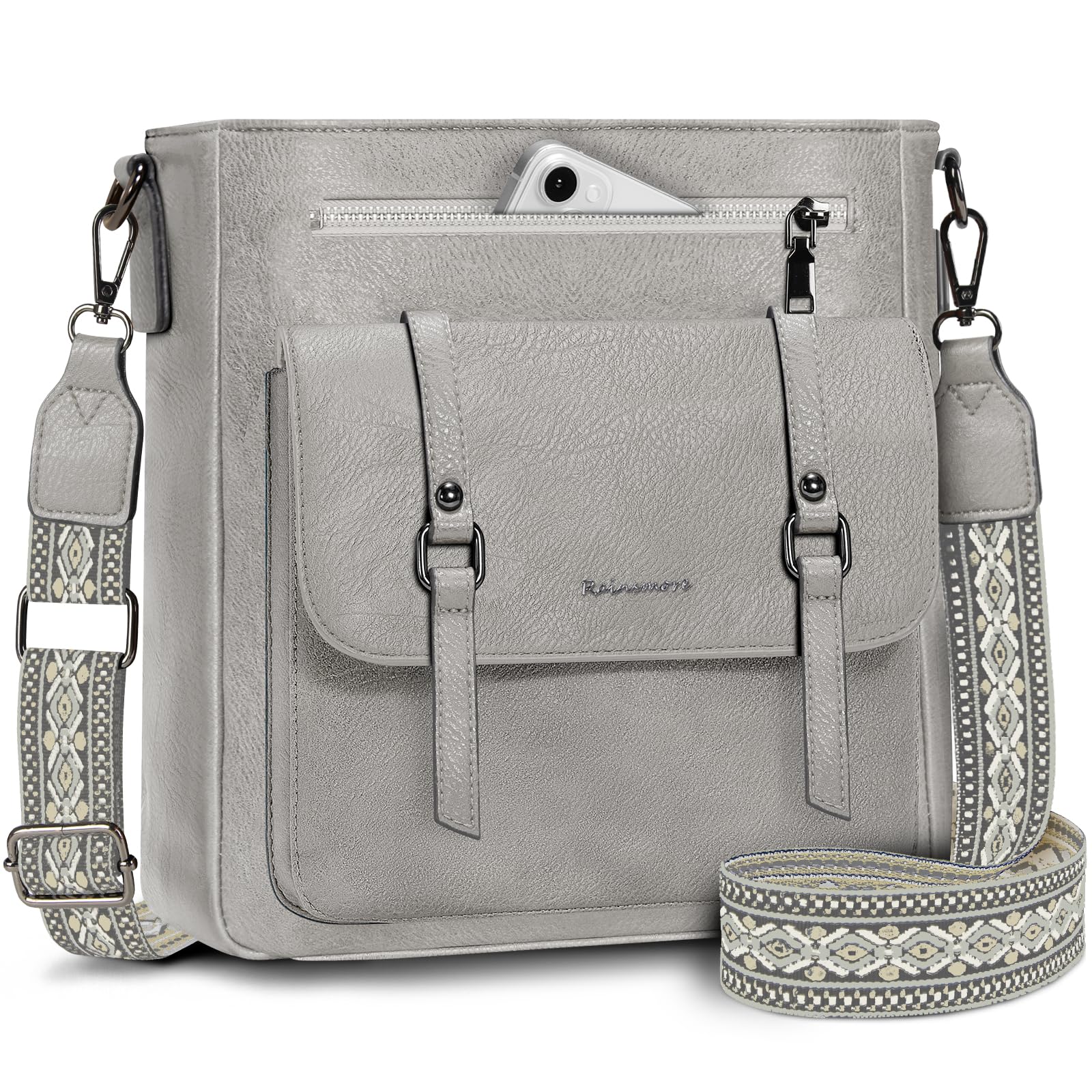 RAINSMORE Crossbody Bag for Women, Waterproof Leather