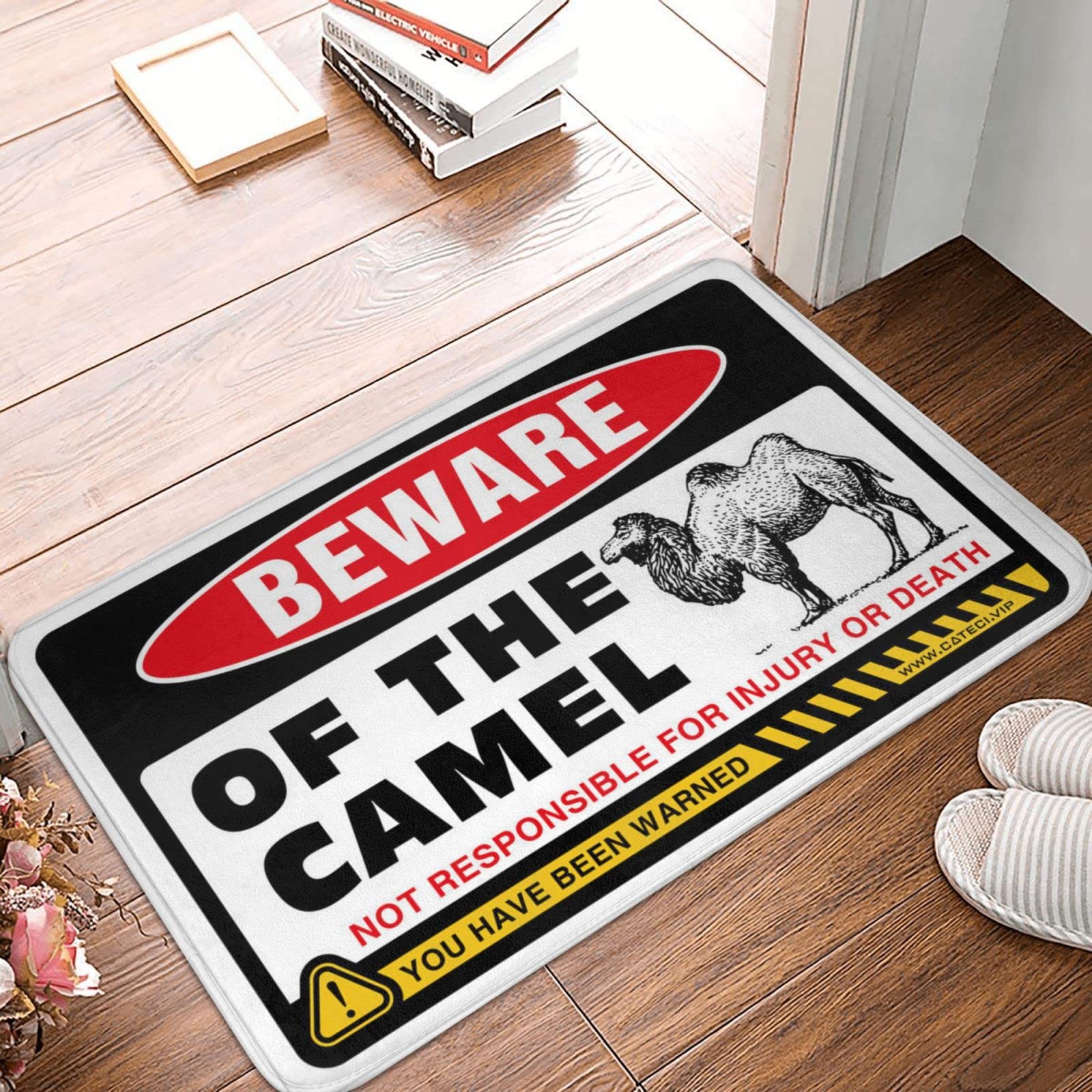 Méfiez-vous du chameau paillasson extérieur 50x80 tapis entrée humour