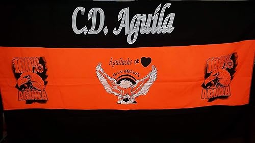 Miniatura 2 de Bandera cd Aguila - El Salvador medidas 4.75 FT - 1.45 Mts de Largo y 2.65 FT- 0.81 Mts de Alto La Bandera de Tu equipo de futbol favorito del Pais