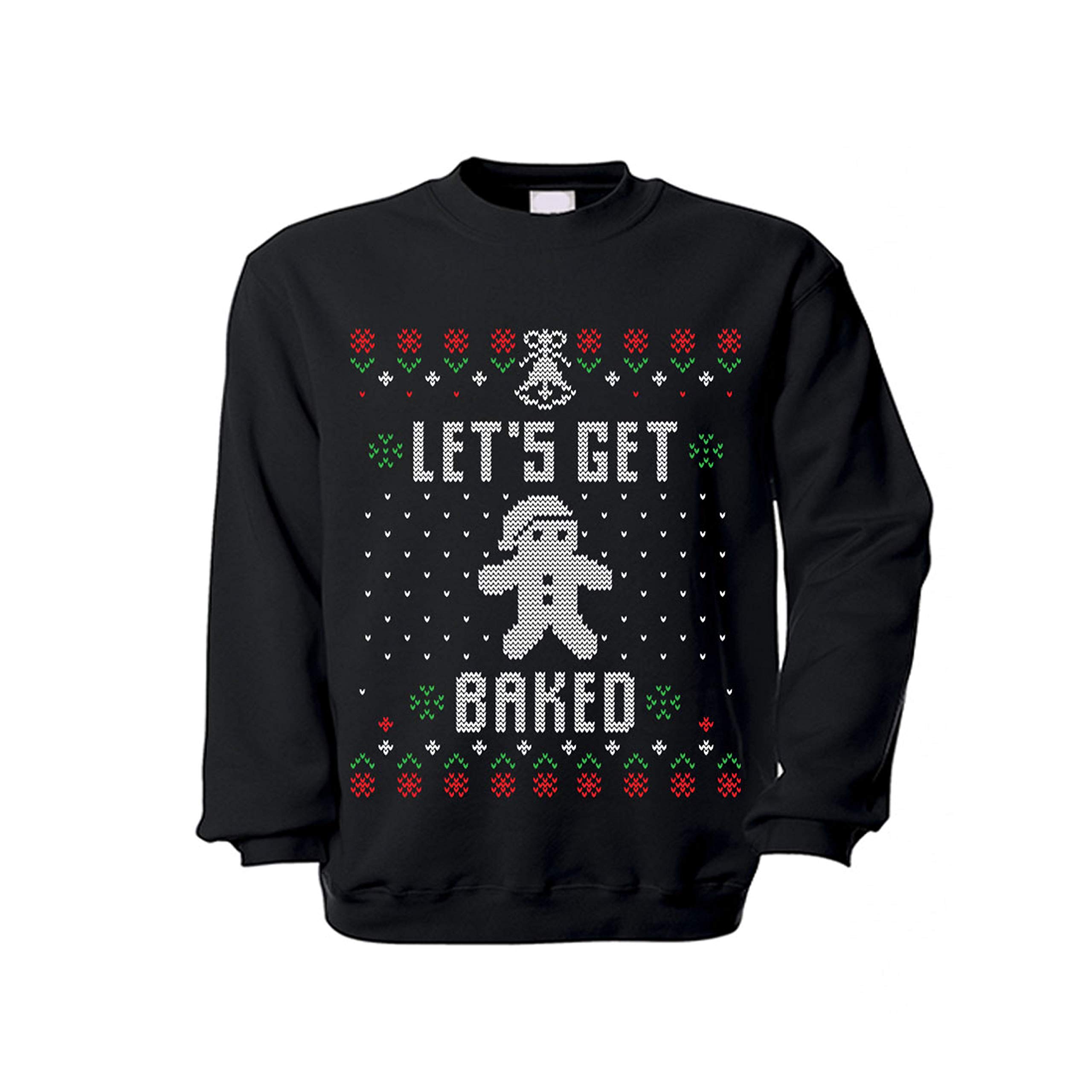 Pull Let's Get Baked pain d'épices Noël Copytec pull hiver noir L #33192 - 3
