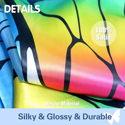 Miniatura 7 de Disfraz de alas de mariposa de hadas a granel para niñas, 8 piezas de alas de disfraz para Halloween, cumpleaños, regalos de fiesta