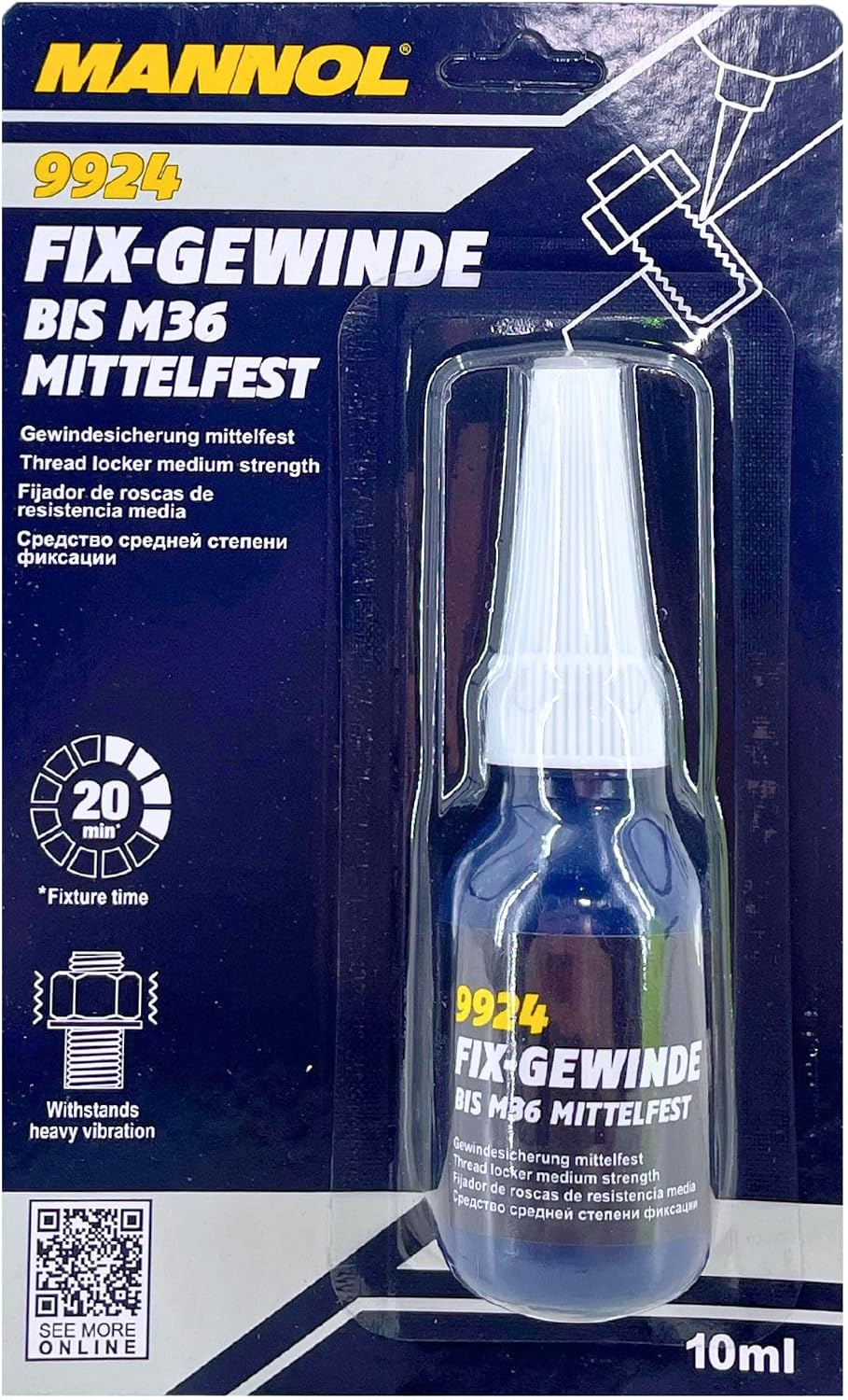 MANNOL Medium Strenght Threadlocker 10ml
