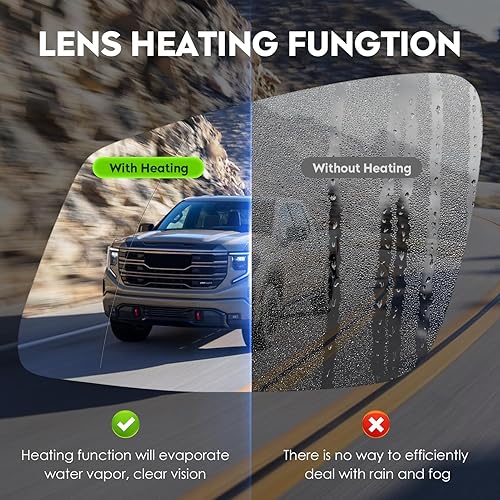 Miniatura 9 de Espejo convexo para remolque inferior izquierdo y lado derecho del conductor con soporte trasero compatible con Dodge Ram 1500 2500 3500 4500 5500