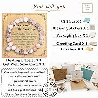 Vista 2 de Pulseras inspiradoras de aliento para mujeres y hombres, pulseras curativas para mujeres, espirituales, pulseras elásticas con cuentas de ansiedad