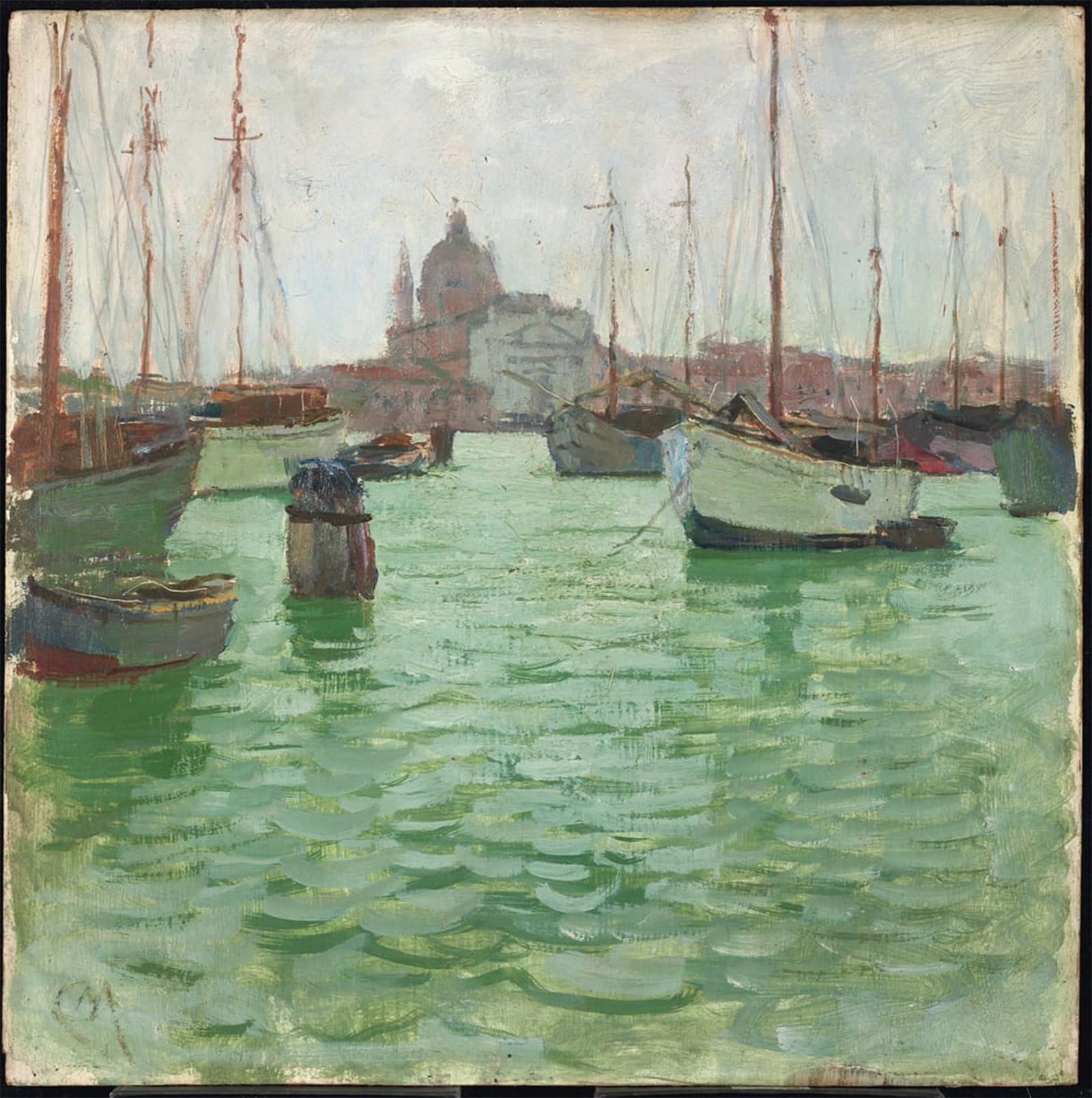 ARTXLXXBN Famous Art Print Poster Vintage Wall Art Santa Marie Della Salute by Carl Moll Canvas Art Poster for Home Decor 60x90cm