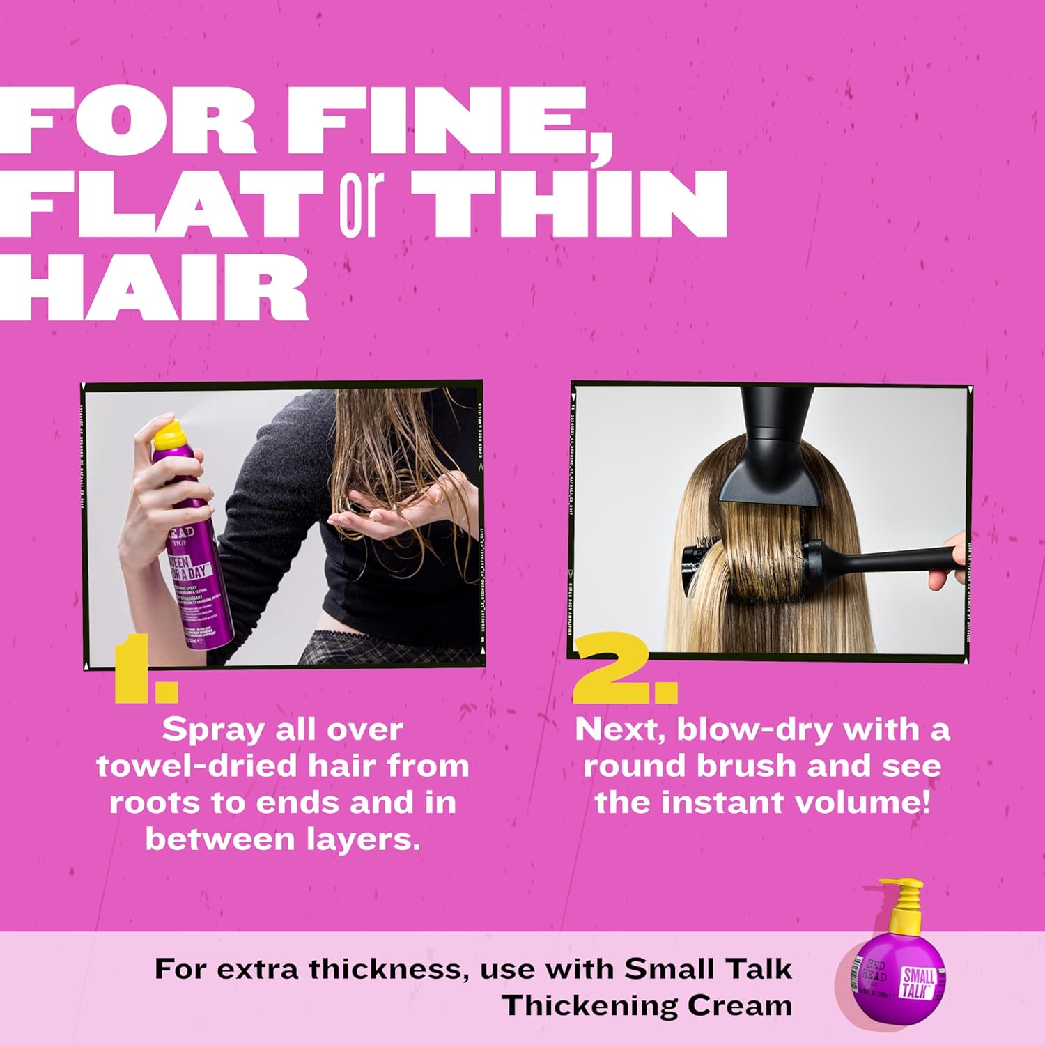 TIGI Bed Head Volumizing Hair Spray, Queen For A Day, for Thickening and Texturizing Fine Hair, 10.5 oz - Image 8