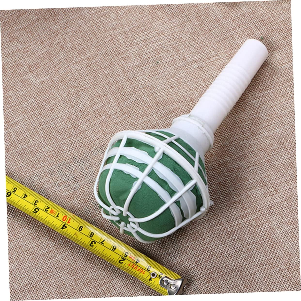 Uonlytech 4Pcs Bridal Floral Bouquet Holders Green Mud White Cover Flower Bases for Wedding Decorations Flower Arrangements DIY Centerpieces and Floral Supplies