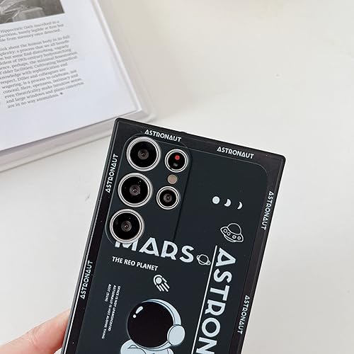 Miniatura 3 de Yonds Queen Funda para Samsung Galaxy A53, diseño de astronauta de dibujos animados, diseño de cohete espacial, luna y cohete, elegante funda