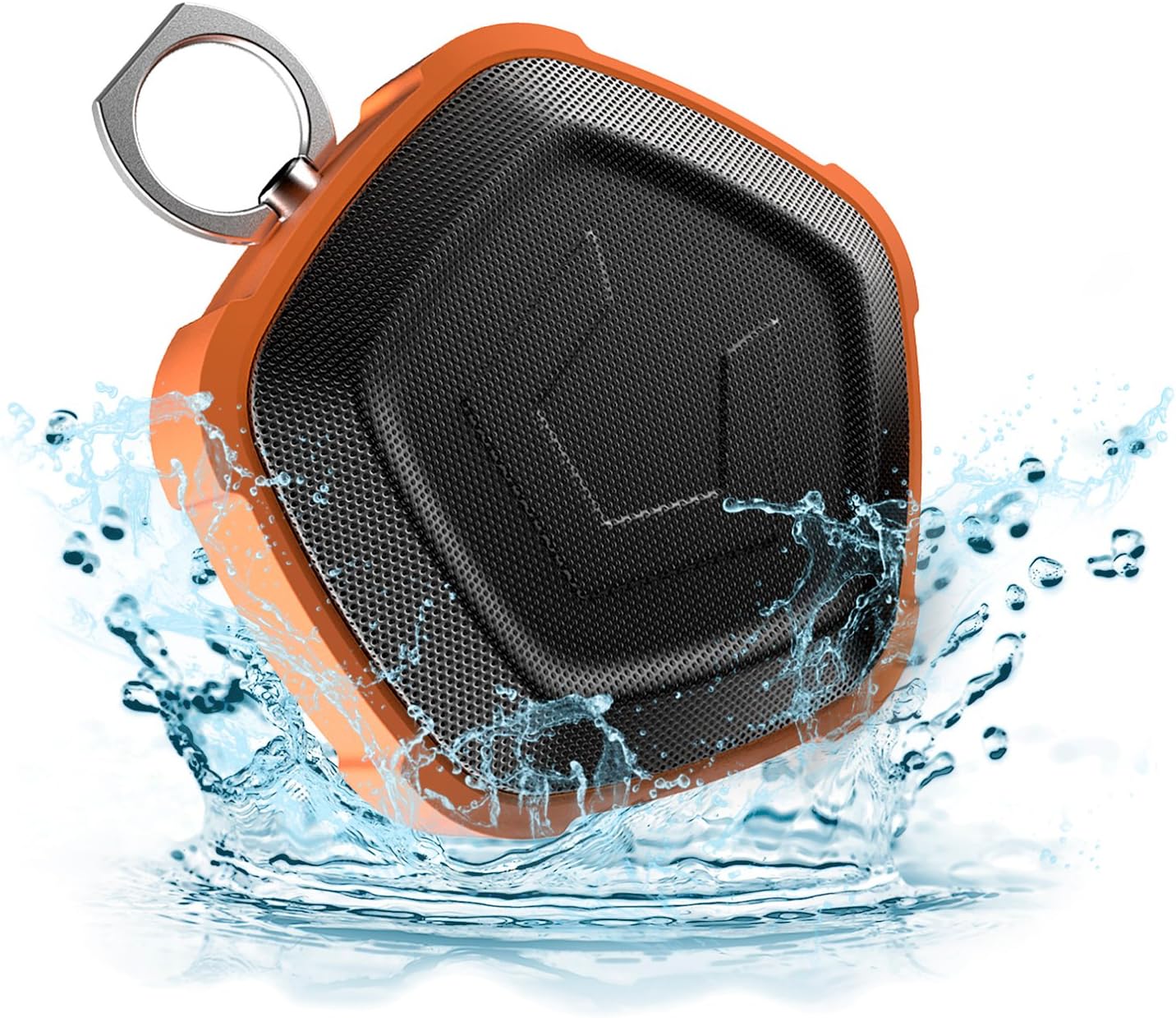 Cobble Pro True Wireless Stereo NFC One Tap Pairing Portable Sporty Outdoor Bluetooth Speaker 4.2, Strong Bass/Punchy Sound/IP 67 Waterproof/Shockproof/Built-in 2000mAh Power Bank, Black/Orange