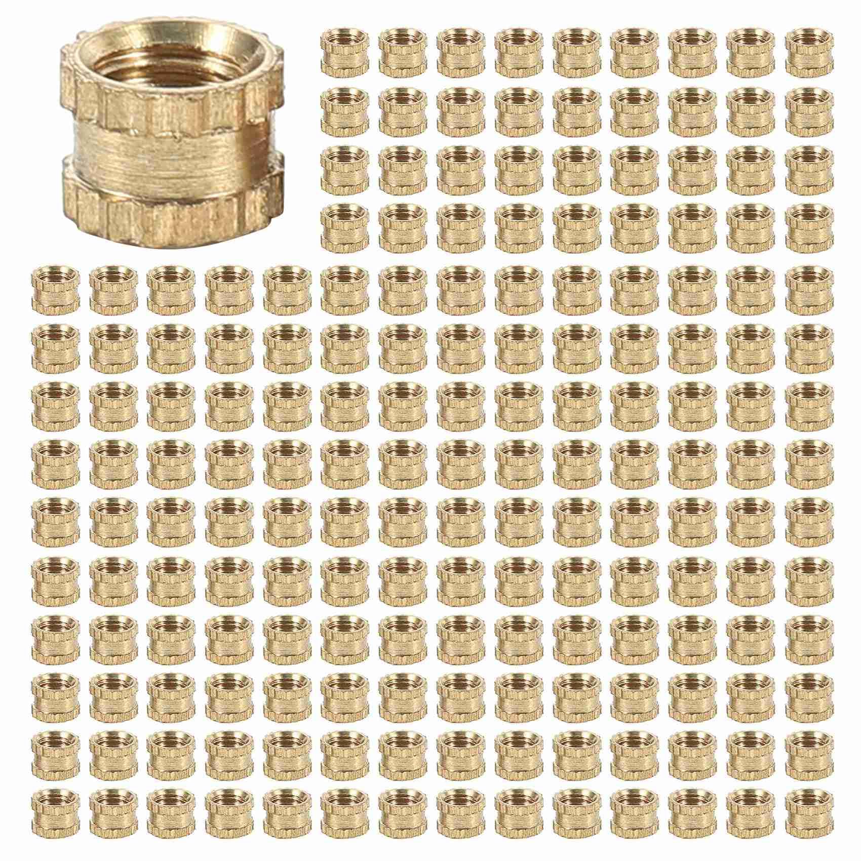 Ctrlzs Women's M3 X 3Mm Thread Brass Knurled Threaded Insert Embedment Nuts 1000Pcs