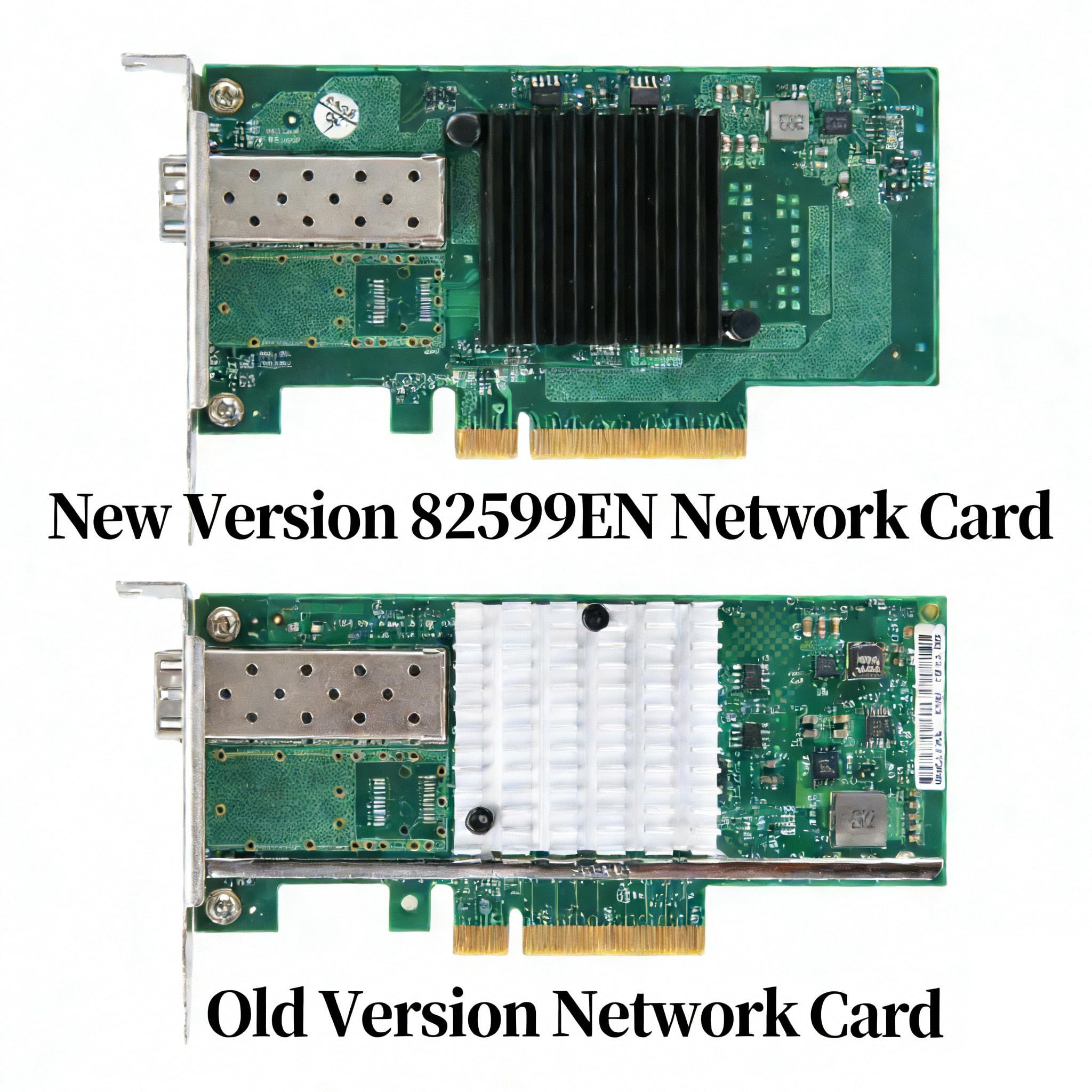 Carte Réseau 10GbE Ethernet PCIE pour Intel X520-DA1-82599EN Chip, Single SFP+ Port NIC Card, 10Gbit PCI Express x8 LAN Adapter, 10Gb NIC pour Windows Server, Win7/8/10, Linux