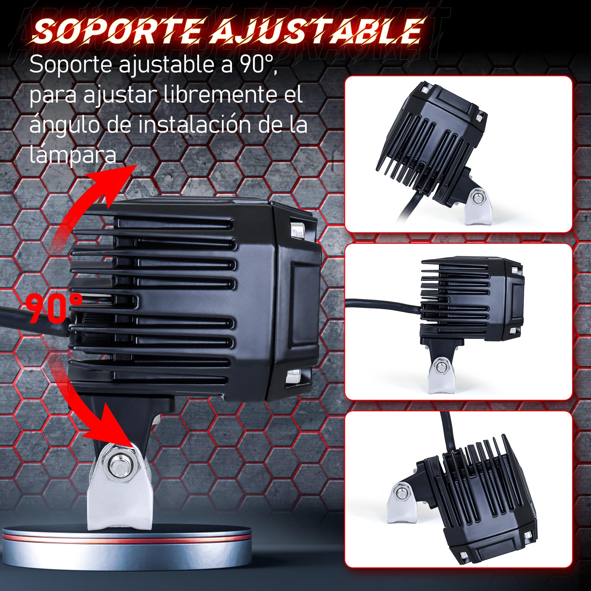 Dinfu 2 Pack Luces LED para carretillas elevadoras Luces LED rojas de seguridad para carretillas elevadoras 10W DC 10-80V Luces de advertencia para áreas peligrosas en almacenes