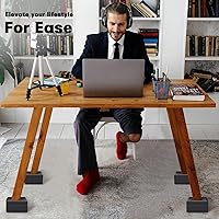 Vista 6 de Elevadores de cama rectangulares, elevadores de muebles ajustables resistentes de 3 pulgadas para cama, sofá, mesa y elevador de sofá, soporta hasta