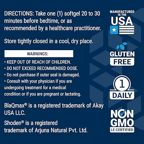 Miniatura 7 de Life Extension Serene Sleep  Ashwagandha, Comino negro  Suplemento para dormir, calma, relajación, apoyo para dormir sin melatonina  Una vez al día,