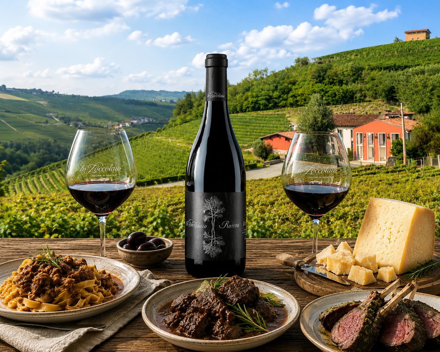 Lo Zoccolaio Barolo D.O.C.G. Riserva Ravera Rotwein - Flaschen Piedmont Wein Holzbox Nebbiolo trocken (1 x 0.75 l)