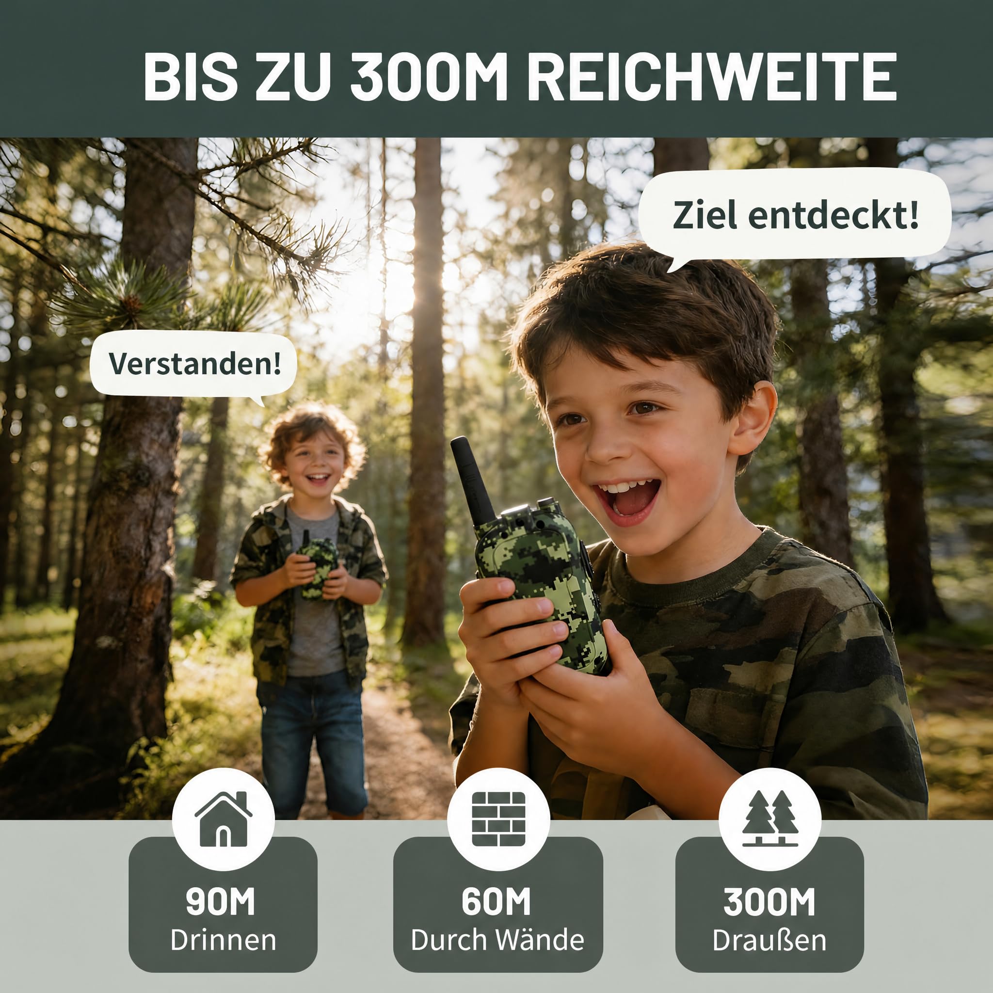Video Walkie Talkie Kinder, Tarnung