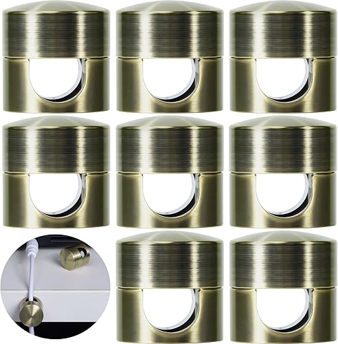 Miniatura 35 de 3 juegos de soportes de cargador para cables, soportes de anclaje de cable ajustables de color cobre antiguo, clips de cable de metal adhesivo,