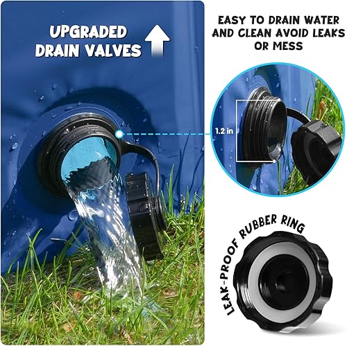 Miniatura 38 de Furrybaby Piscina para perros, piscina para niños con placa dura, plegable para mascotas, piscina plegable para mascotas, portátil, verde, 32