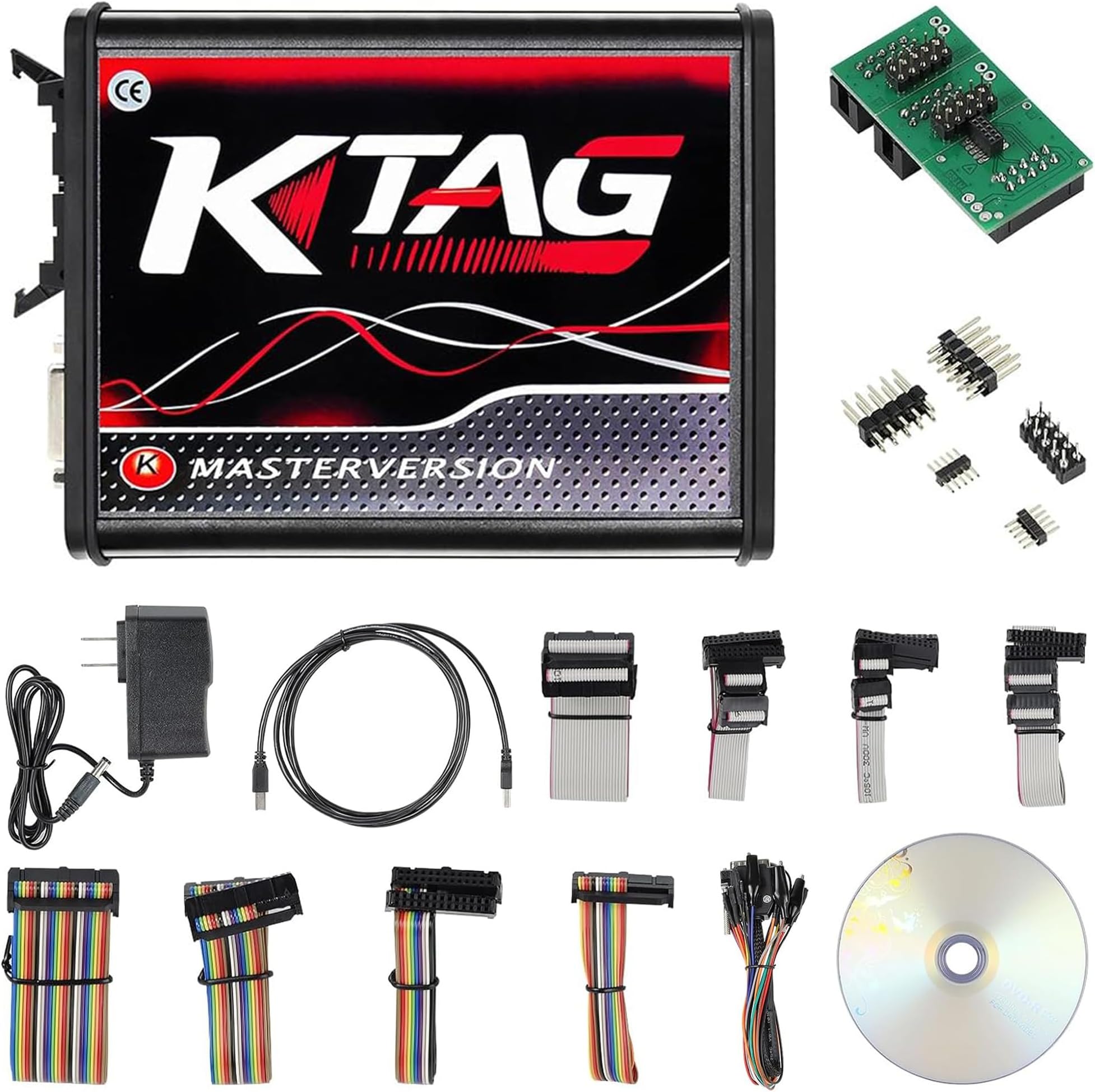 KTAG V7.020 ECU Programming Chip Tuning Tool Master Software Red PCB Firmware Latest V2.23 No Token Limited Multi-Language K-TAG 7.020 Online Version