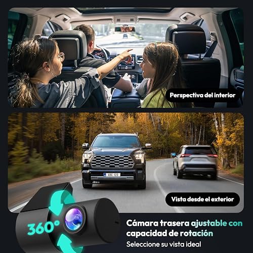BOTSLAB 4K Dash Cam Front and Rear, 5.8GHz WiFi Dashcam, Car Camera Dash Cam GPS with 64GB SD Card, WDR Night Vision, ADAS, 170°Wide Angle, 24/7 Parking Mode, Emergency Recording,APP Control,Max 256GB - 3