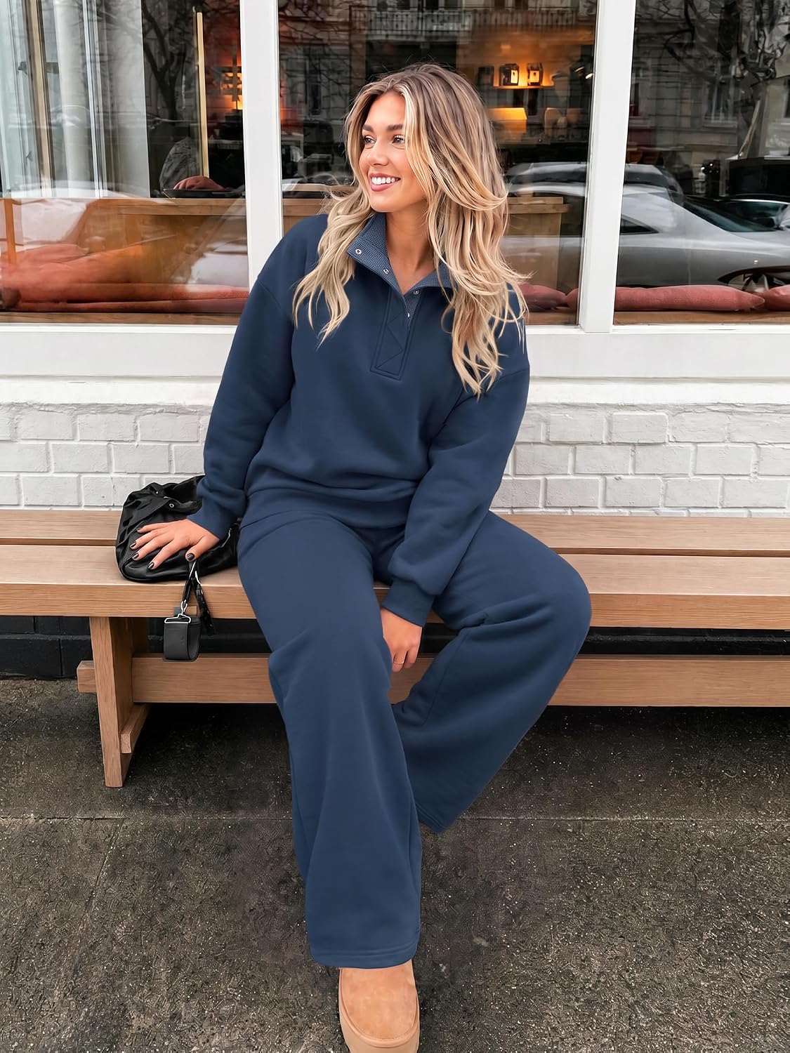 Casly Lamiit Sweatsuits Women 2 Piece Outfit Oversized Casual Lounge Sets image 4
