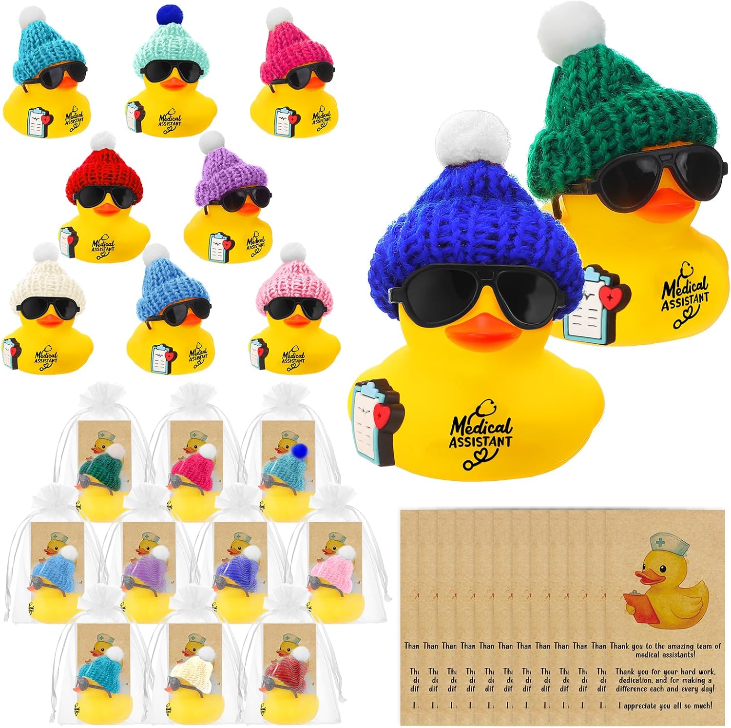 Liliful 10 Sets Respiratory Therapist Gifts Rt Care Week Mini Rubber Ducks