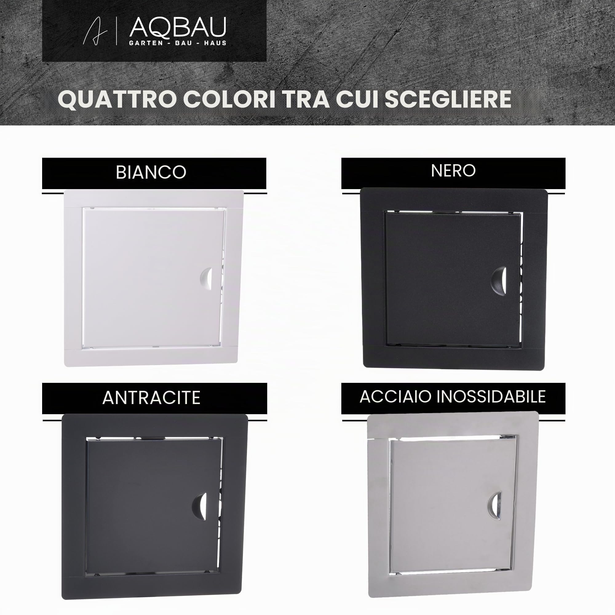 Trappe di Ispezione Bianca – Acciaio Robusto – Chiusura a Pressione (Push-to-Open) – Per Pareti e Soffitti in Cartongesso o Muratura – Accesso a Cavi, Tubi e Vani Tecnici (40 x 60 cm)