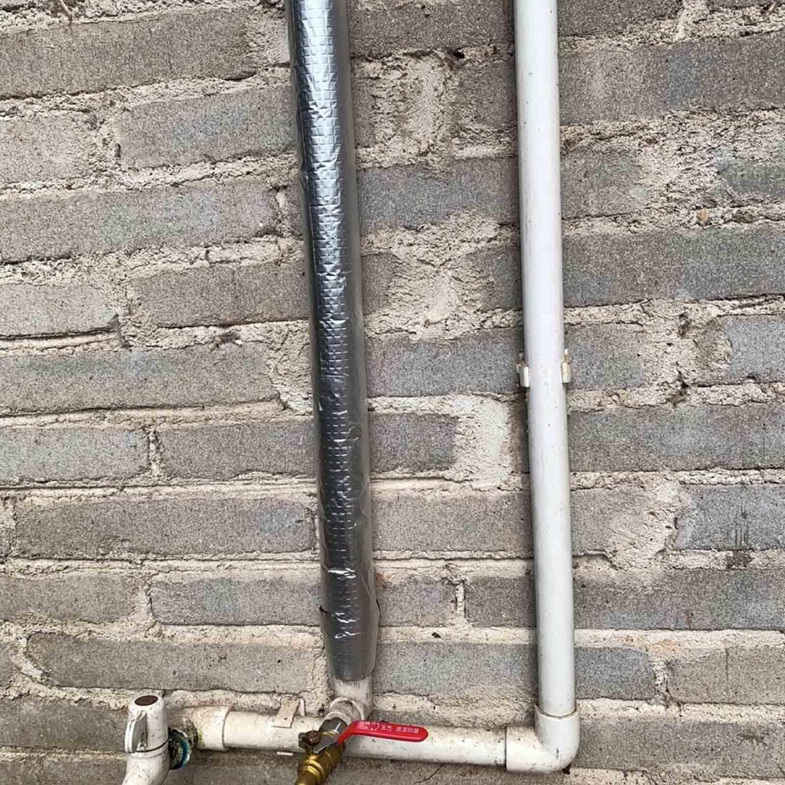 aislamiento de tuberías anticongelantes, 40 cm 12 piezas aislamiento térmico lámina de algodón de caucho aislamiento térmico tubo ID 4/5 "7/8" 1 "1-1/3" 1-8/9 "2" 2-1/2 "3" 3-1/2" Revestimiento de tub