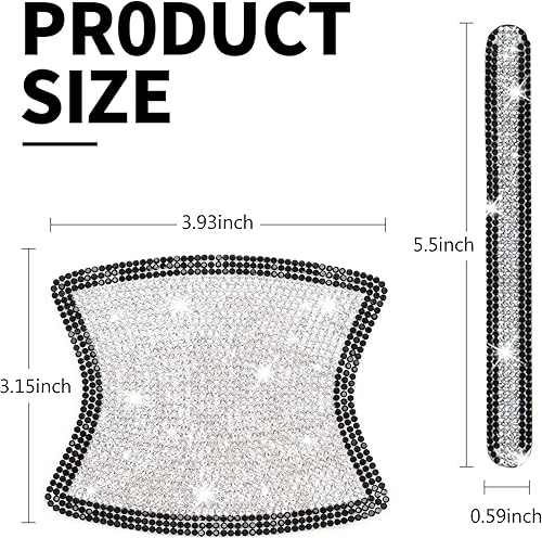 Miniatura 2 de 8 piezas brillantes para manija de puerta de coche, calcomanía universal de seguridad resistente a los arañazos, cubierta de manija de automóvil