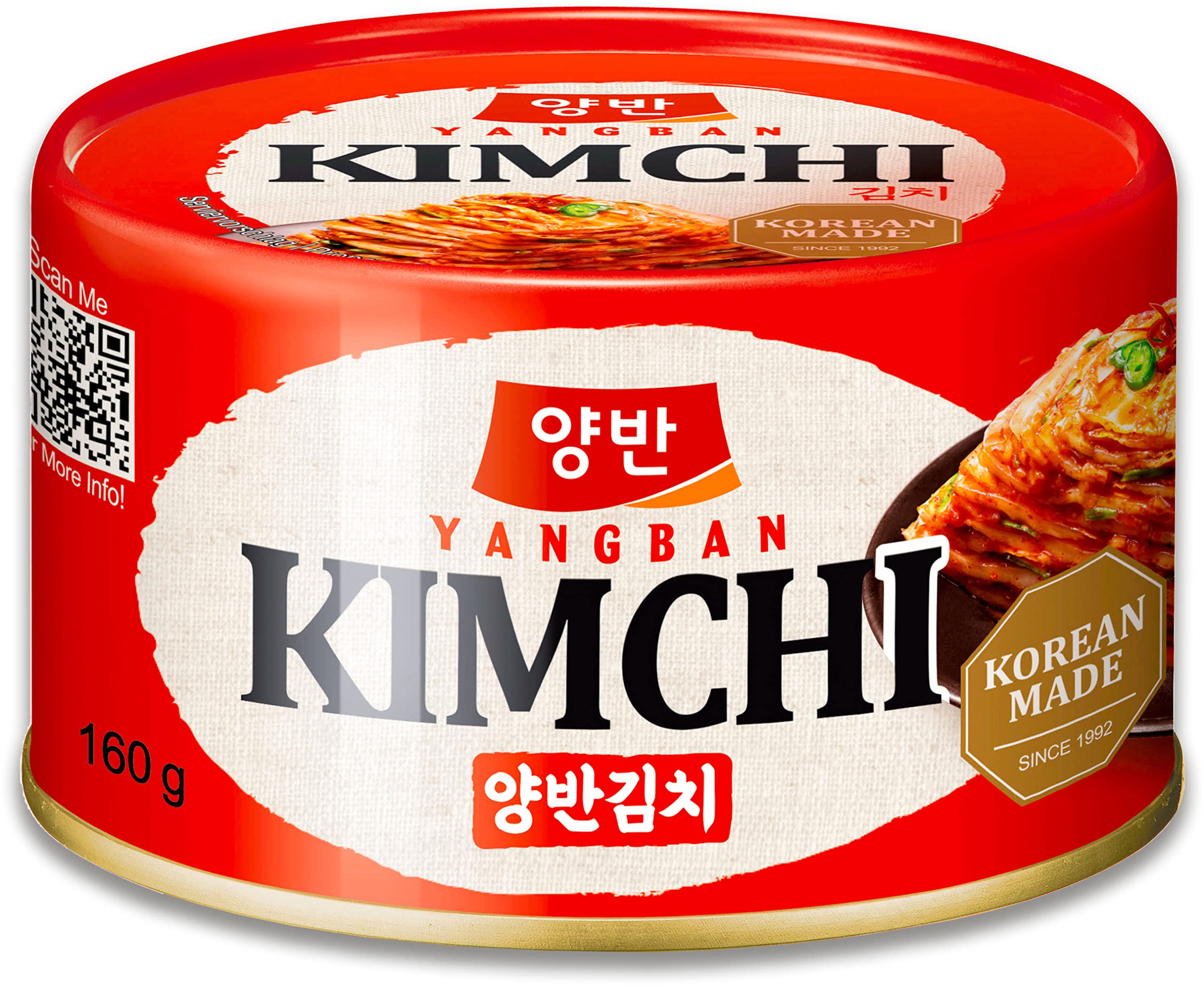 DONGWON Kimchi, koreanisch eingelegter Kohl [12x 160g] KIM CHI / Kimchee + ein kleines Glückspüppchen - Holzpüppchen