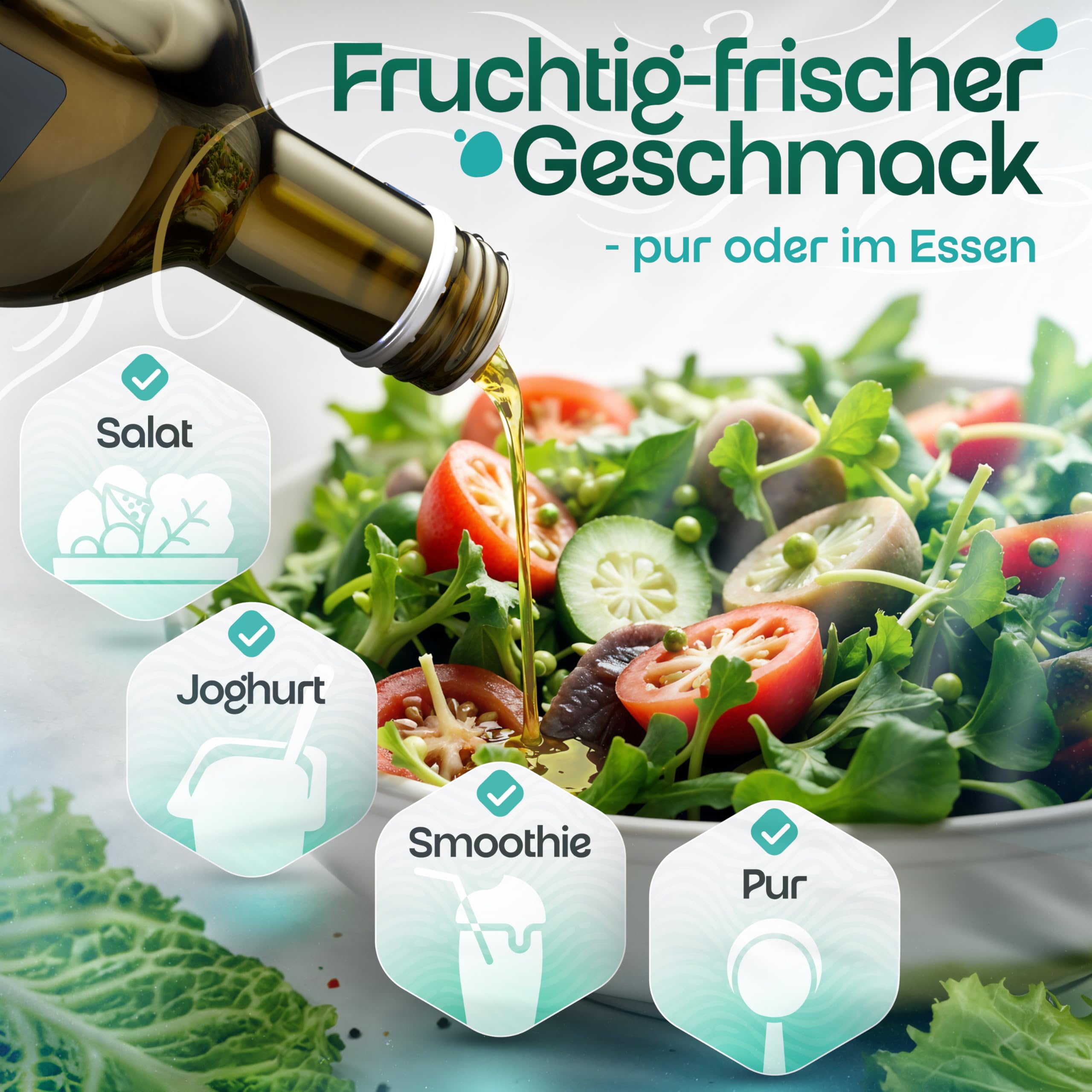 omega3zone Hochdosiertes Omega 3 Fischöl flüssig - 5400 mg pro Portion - Premium Fish Oil - Laborgeprüfte und essentielle Fettsäuren aus Deutschland – 500 ml Zitrone