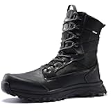 Tactical Boots for Men Lightweight Military Combat Work Boot Side Zipper Motorcycle Hiking Boots 8 Inches