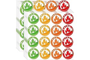 1 Inch Chili Pepper Spice Level Stickers: The Essential Warning Labels for...