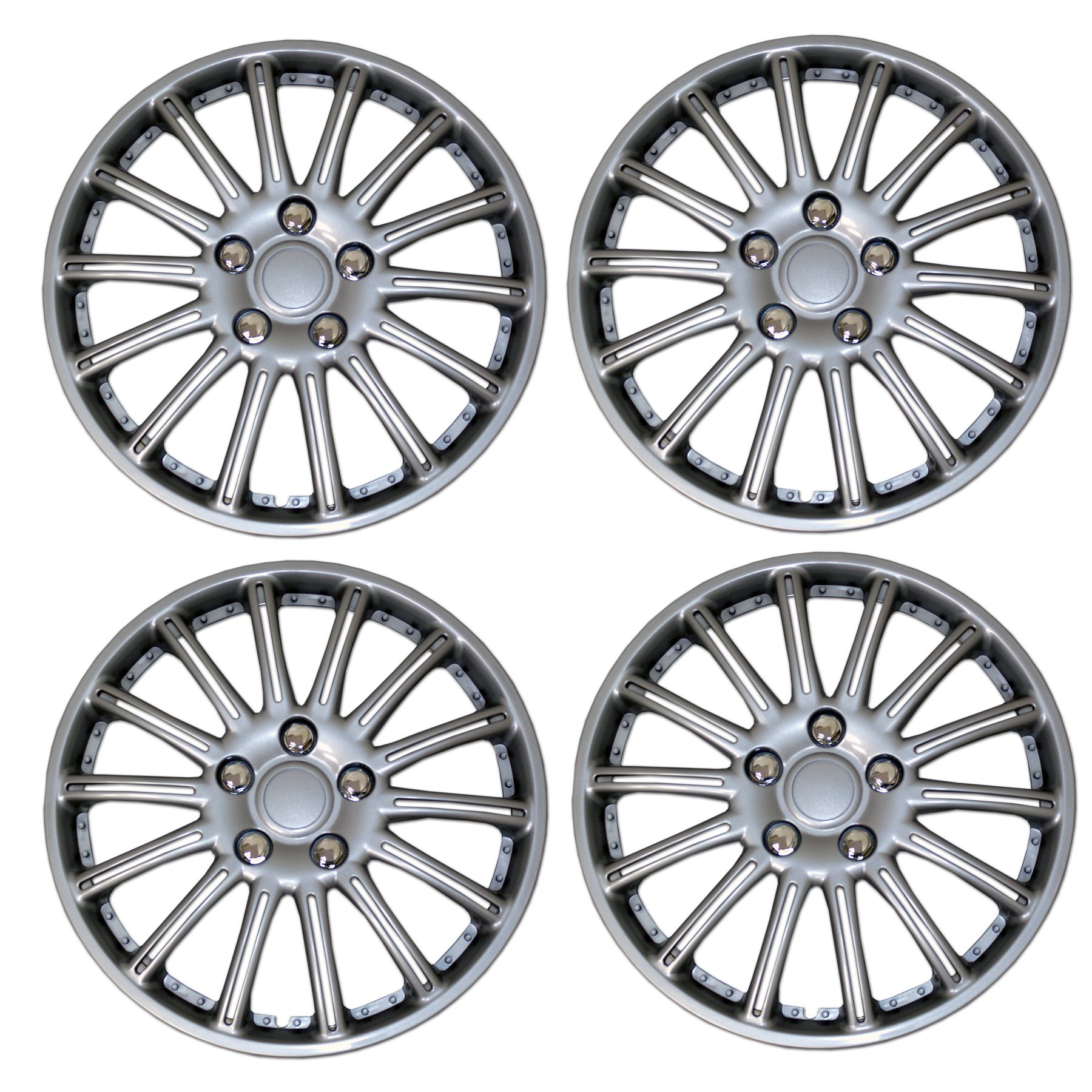 Tuningpros WC3-15-3533-B - Pack of 4 Hubcaps - 15-Inches | Black | Style 533 Style Snap-On (Pop-On) Type Matte Black Wheel Covers Hub-caps — view 26
