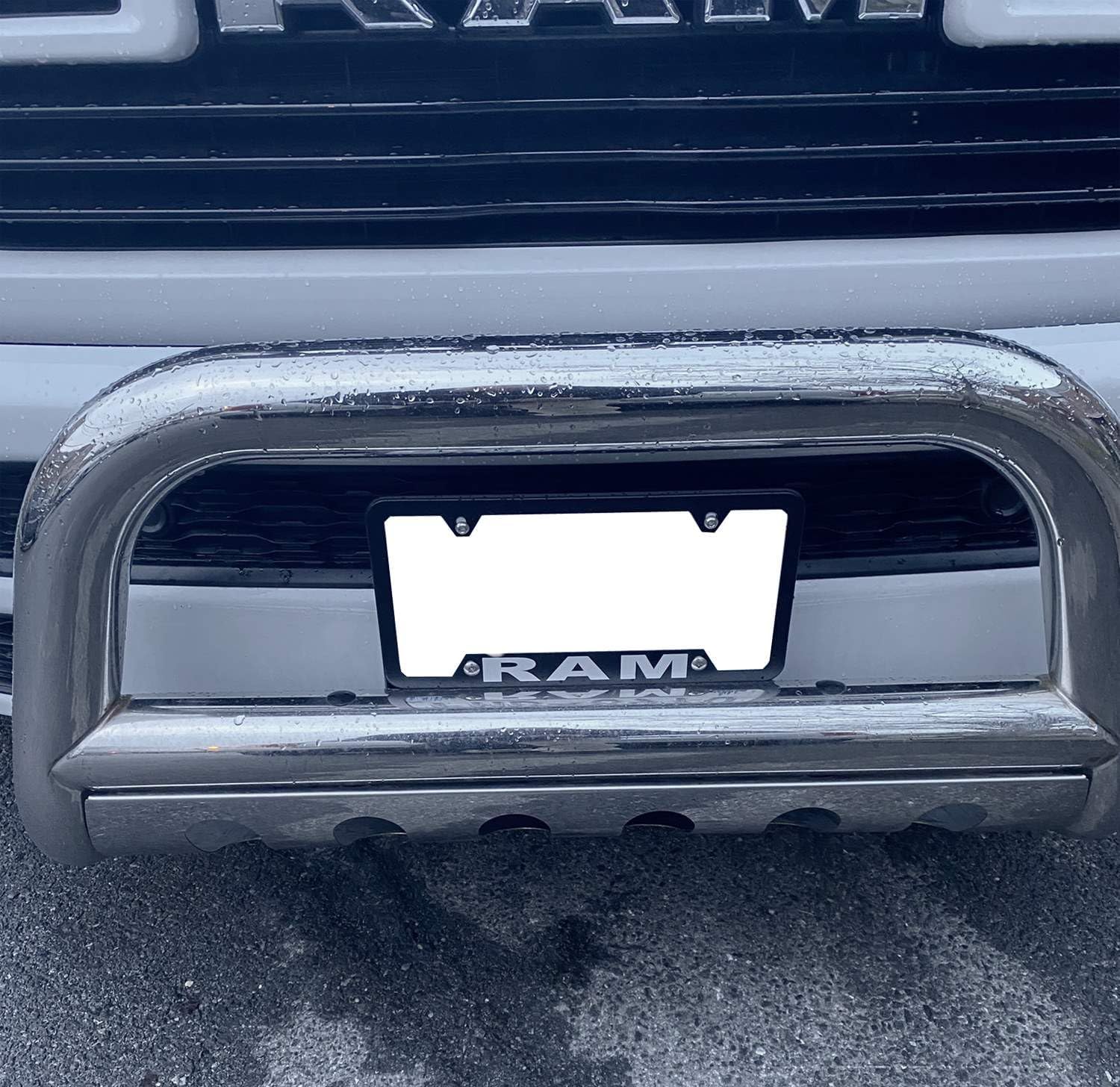 iJDMTOY V-Shape Bull Bar License Plate Relocator Relocation Mounting Bracket, Compatible with All Trucks SUVs