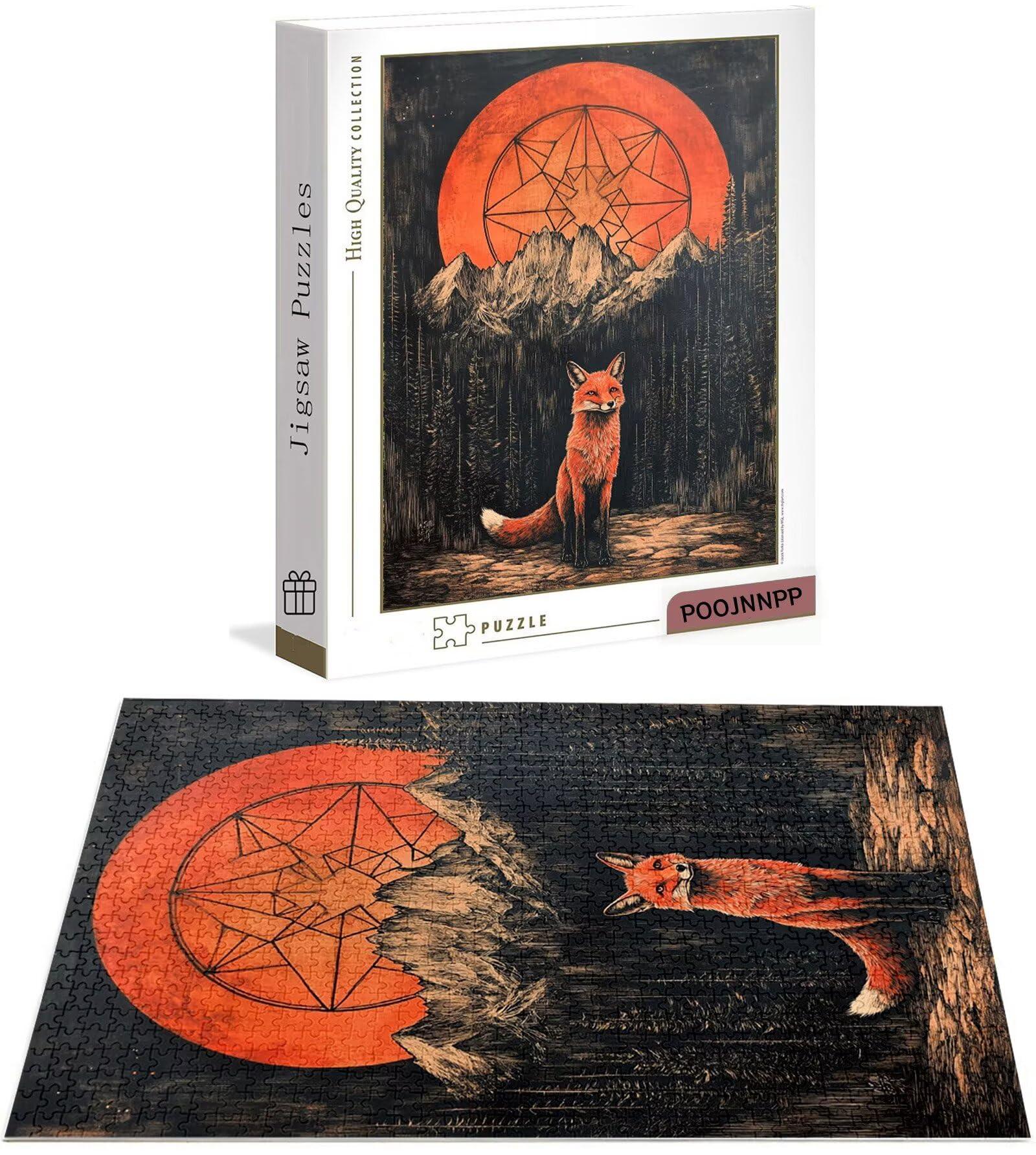 Puzzle 6000 Pezzi per Adulti e Ragazzi, 3 4 5 Anni Puzzle Volpe 6 7 8 Anni Giochi Educativi Sostenibili Con Per Adulti Da Gioco in Legno Di Alta Qualità Jigsaw Paesaggio per Gioco Familiare B-6138